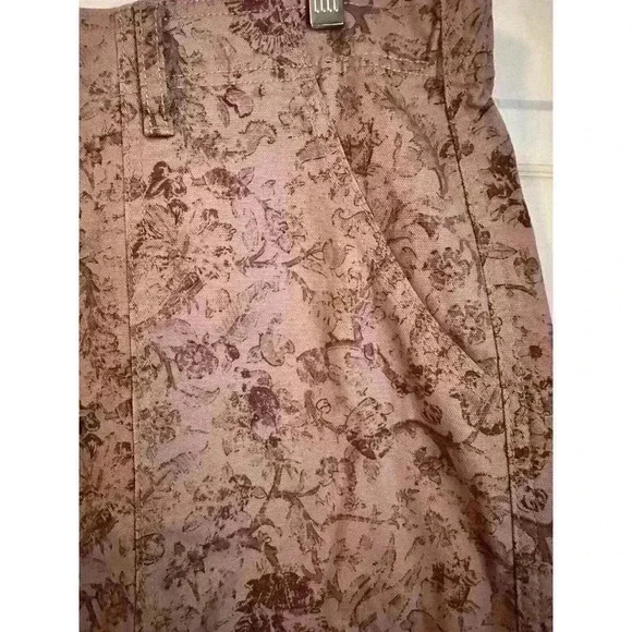 Women's Plus Size Straight Leg Pants - Knox Rose Pink Boho Floral XL New W/Tags - Picture 5 of 6